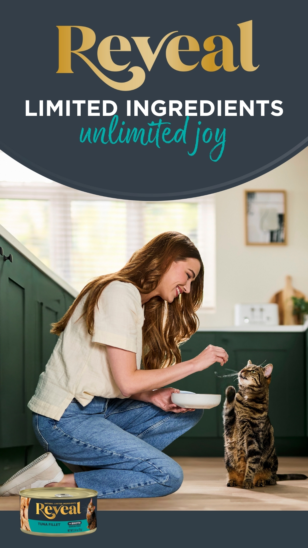 Reveal Pet food Facebook ad