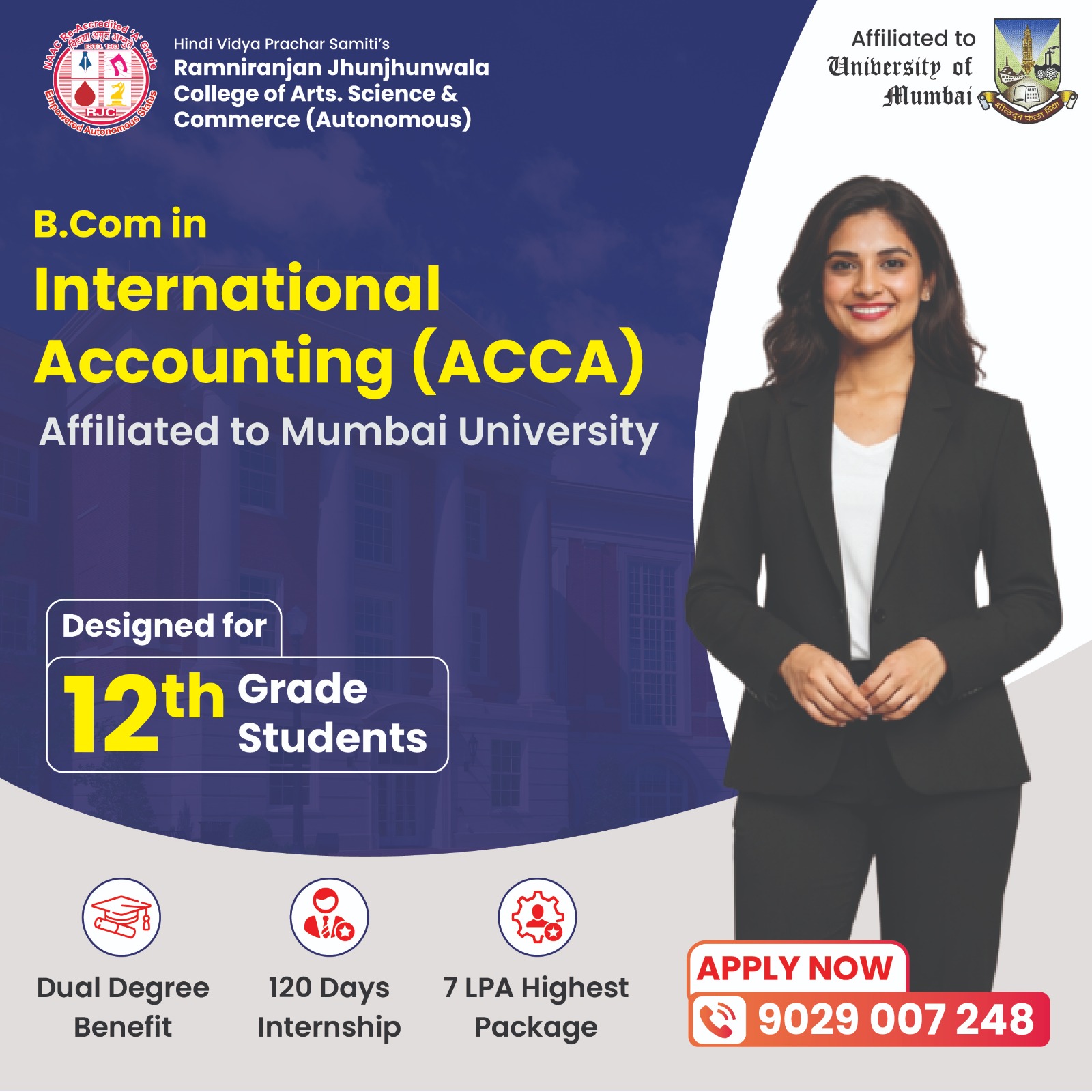 Ramniranjan Jhunjhunwala College Facebook ad: Your Global Accounting Career Starts Here