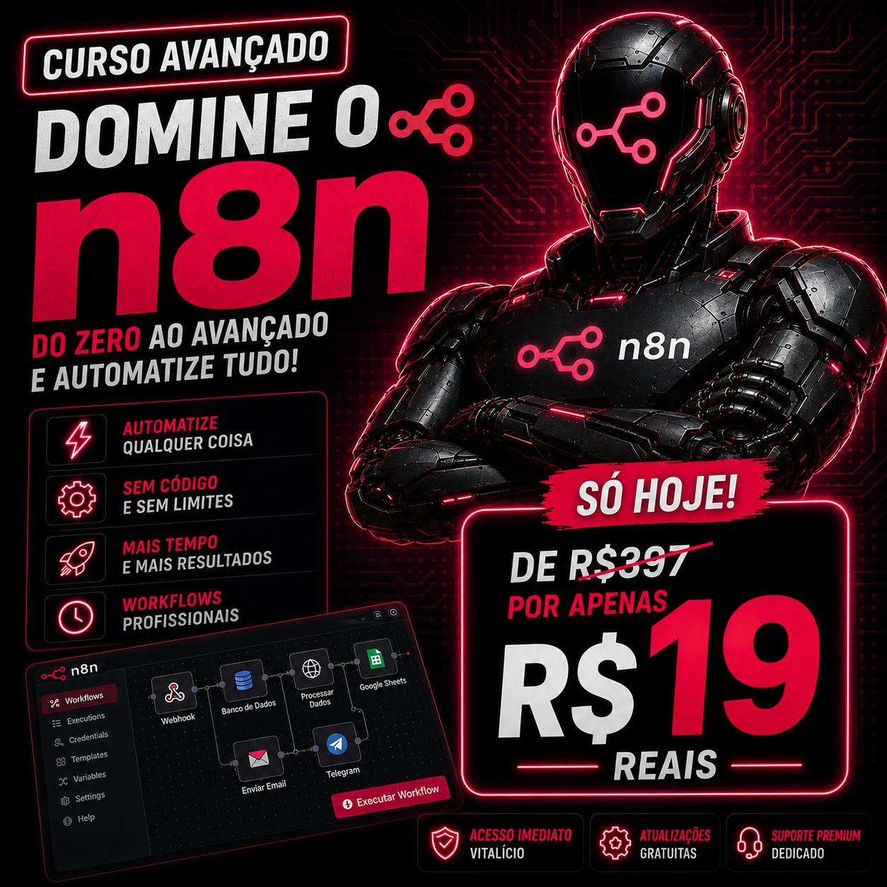 Máquina de Venda com IA - Venda 10X Mais Facebook ad: Curso Avançado de n8n Atualizado 2026