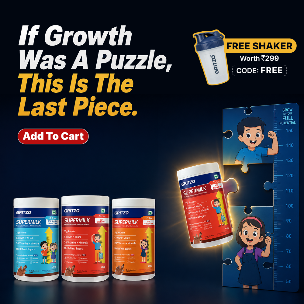 Gritzo - Personalized Nutrition For Your Child Facebook ad from Jul 21, 2026