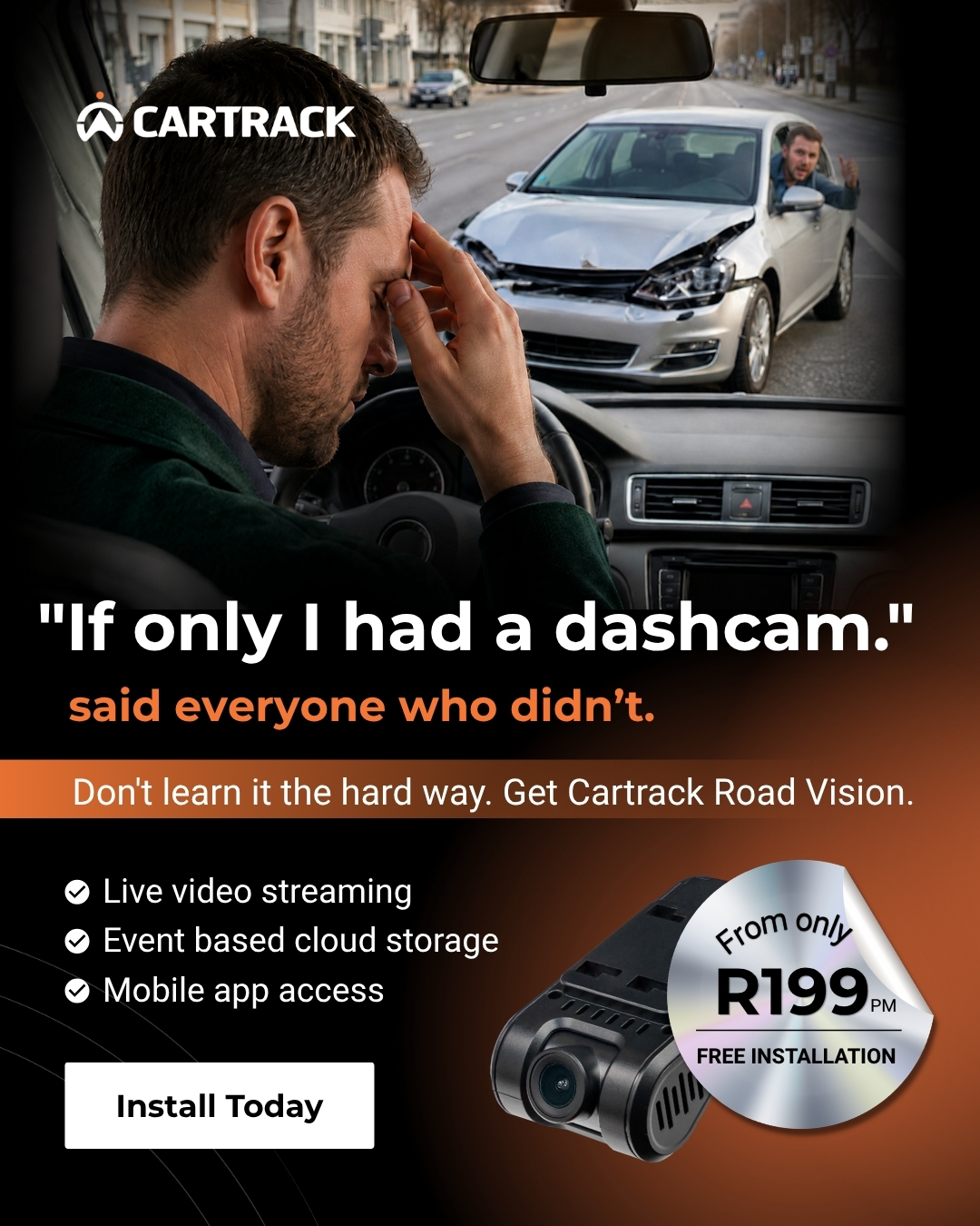 Cartrack Dashcams - ZA Facebook ad