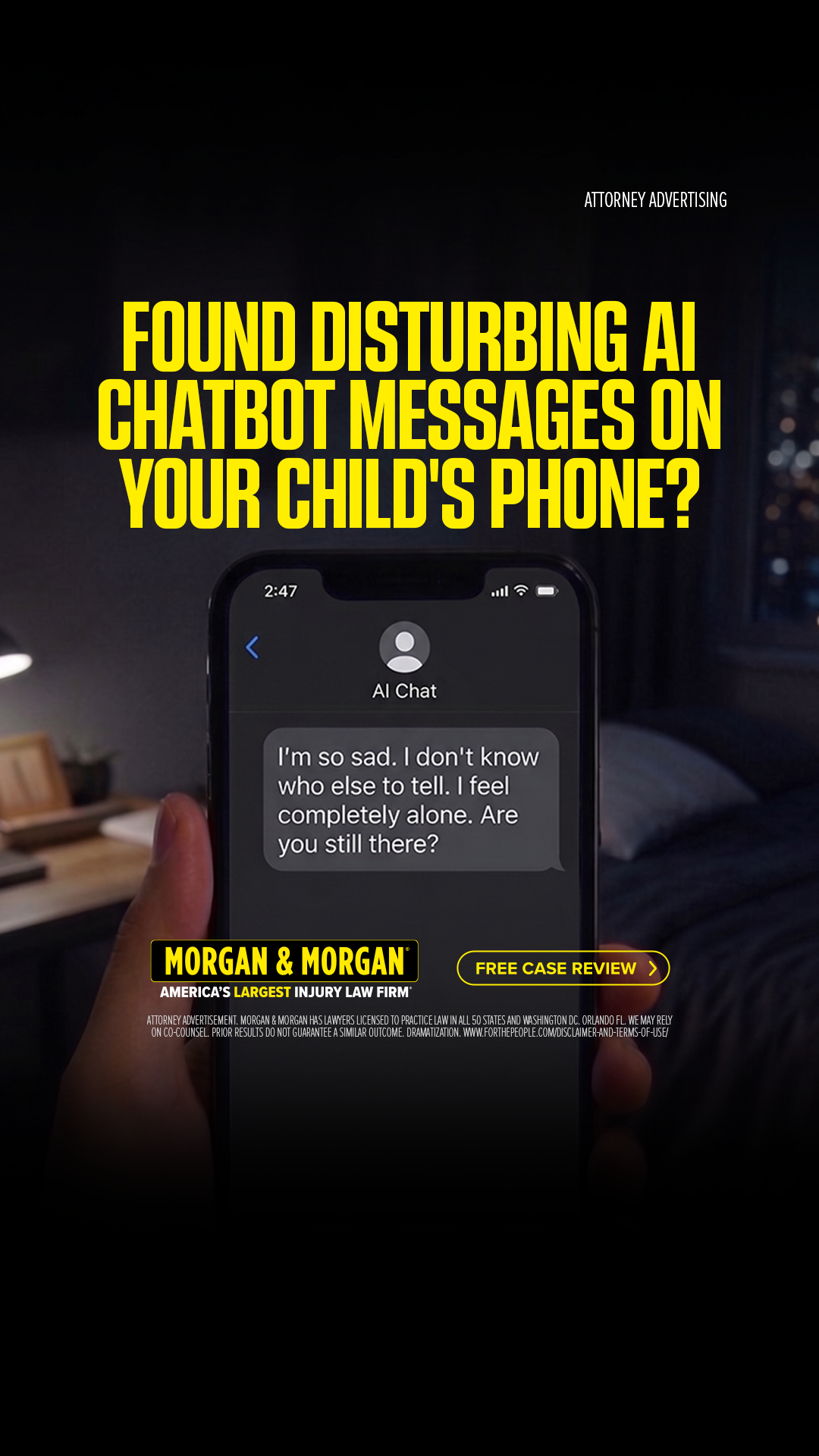 Morgan & Morgan Facebook ad