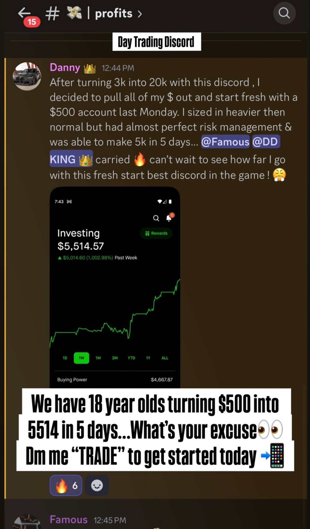 Famous Trades Facebook ad