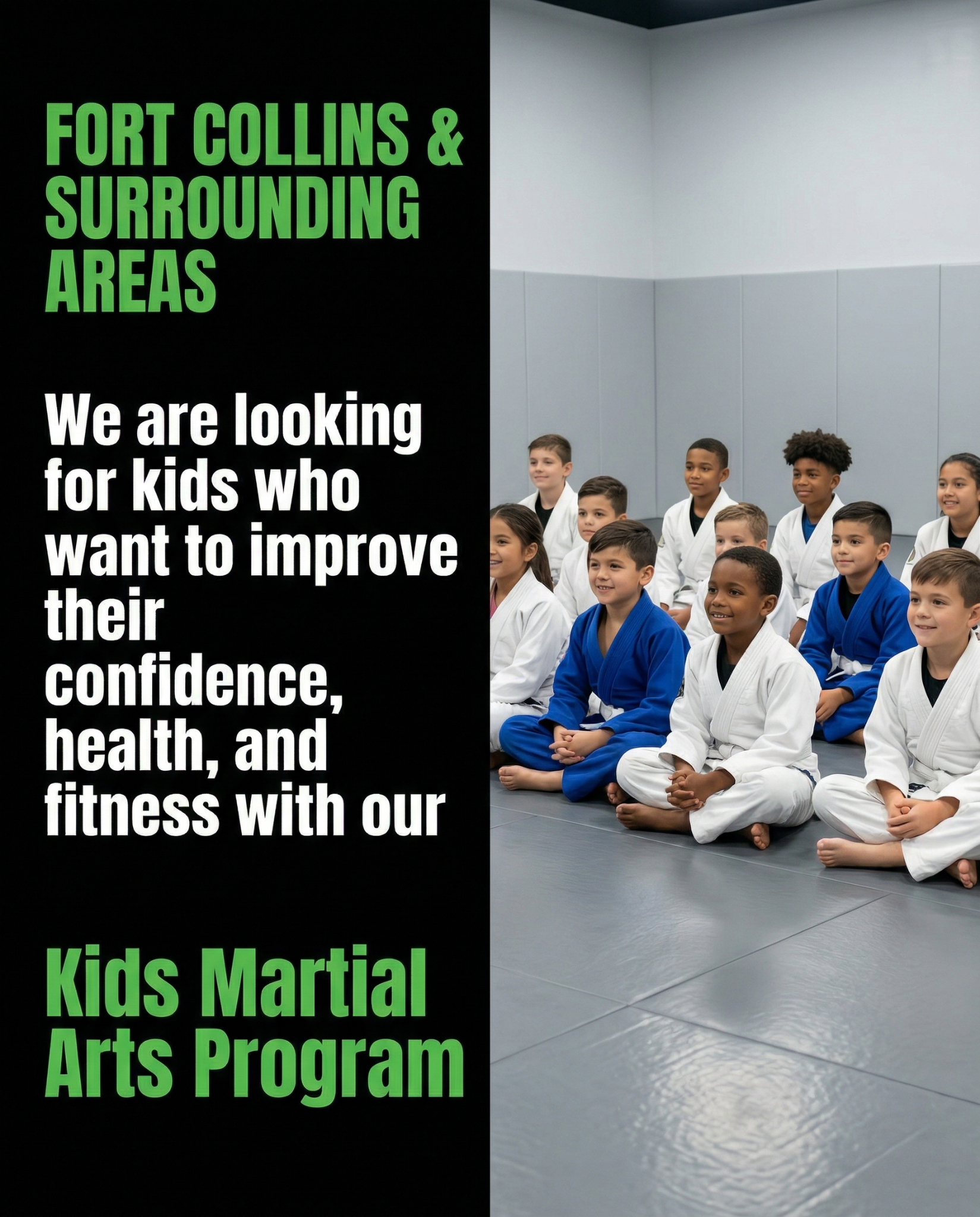 Total Ryu Martial Arts Facebook ad: Free Kids Martial Arts Class in Fort Collins