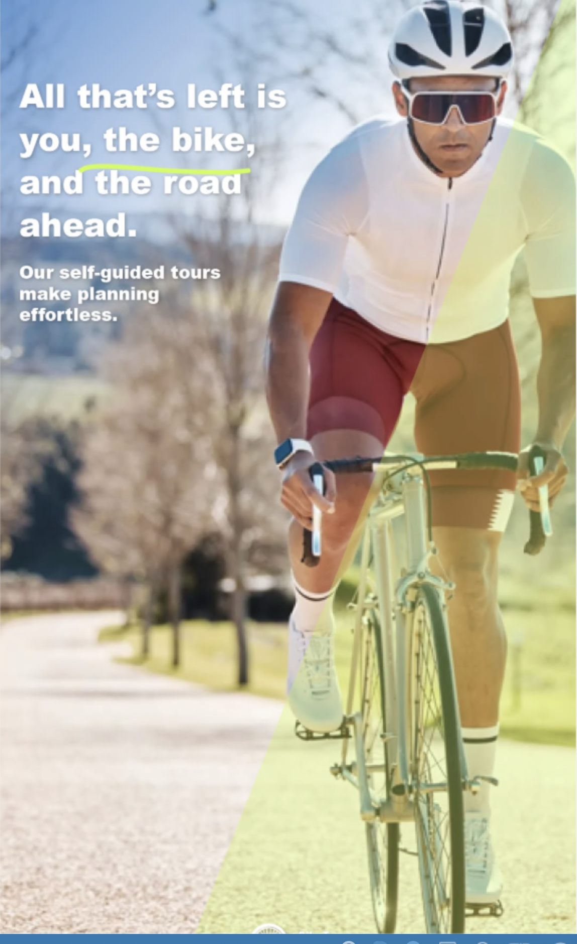 Europe Cycling Holidays Facebook ad