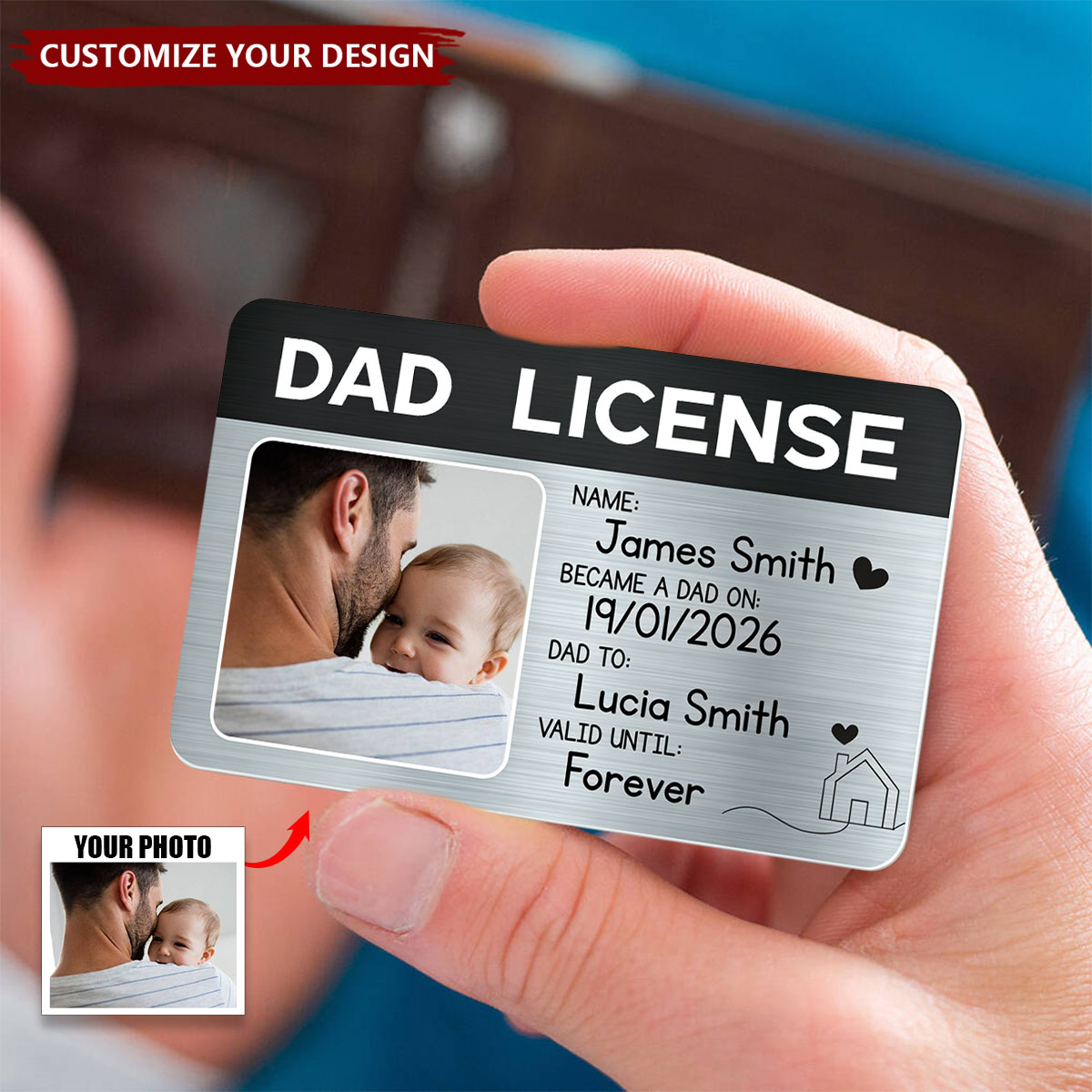 Finsift Facebook ad: Became A Dad On Personalized Wallet Card