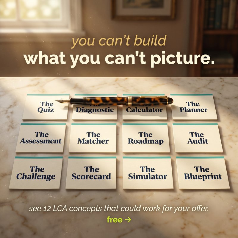 Becoming Irresistible: Strategy, Visibility, Lead Gen Facebook ad: See your 12 LCA options.