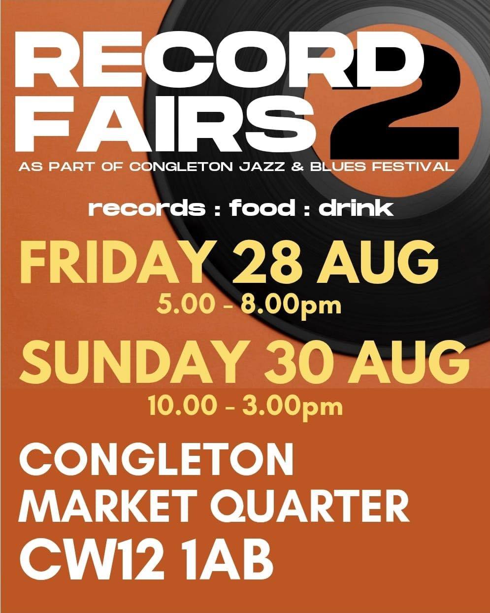 Off The Record Facebook ad: RECORD FAIR WEEKEND IN CONGLETON!