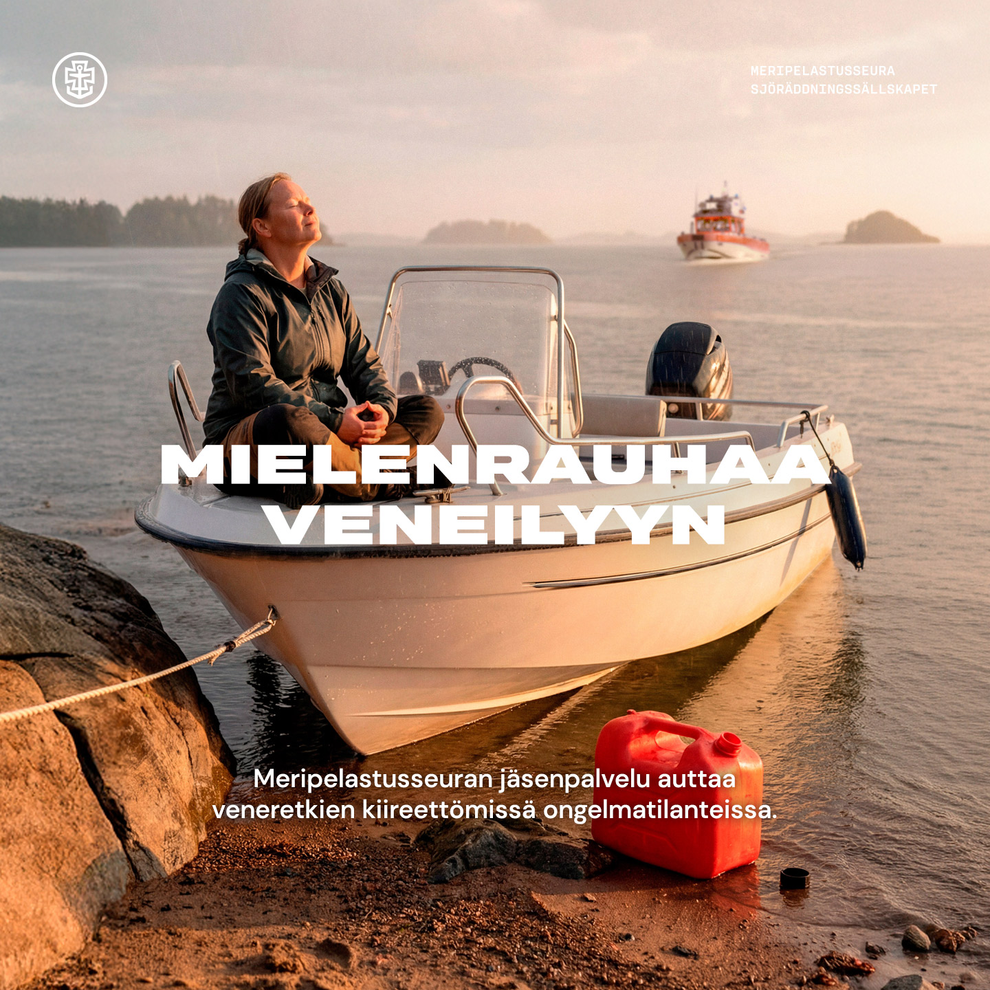 Suomen Meripelastusseura ry Facebook ad: Mielenrauhaa veneilyyn