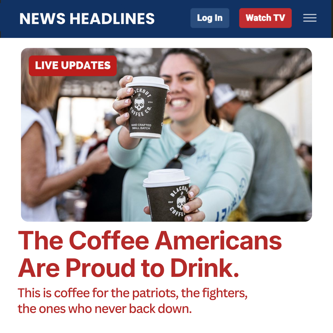 Blackout Coffee Co. Facebook ad