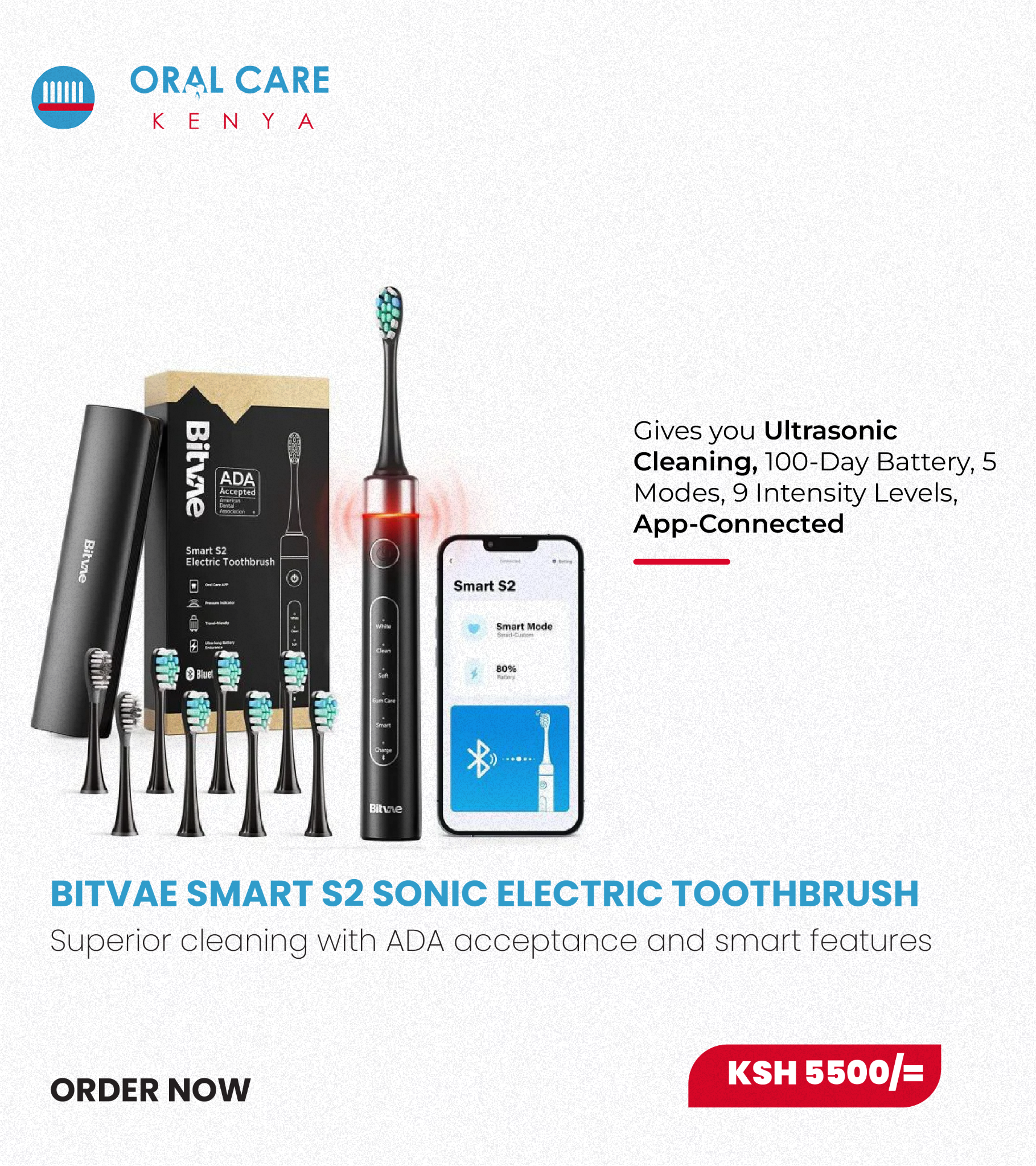 Oral Care Kenya Facebook ad: Keep your smile healthy, bright, and confident with…