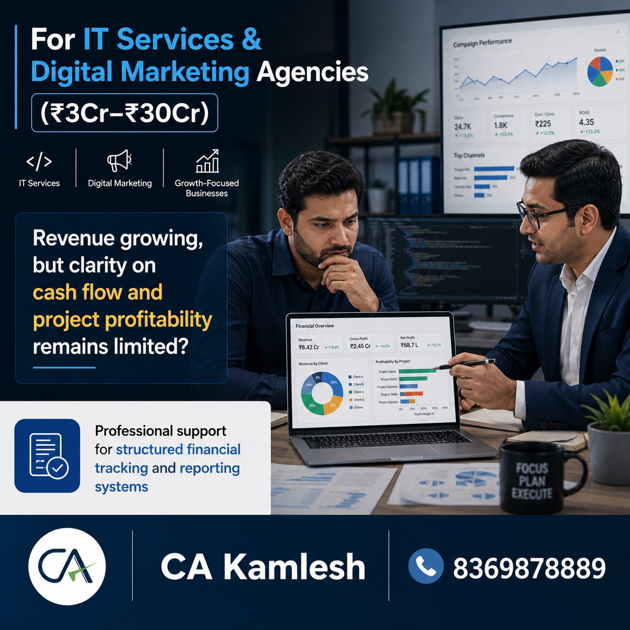 CA Kamlesh Facebook ad: For IT & Digital Agencies Seeking Financial Clarity