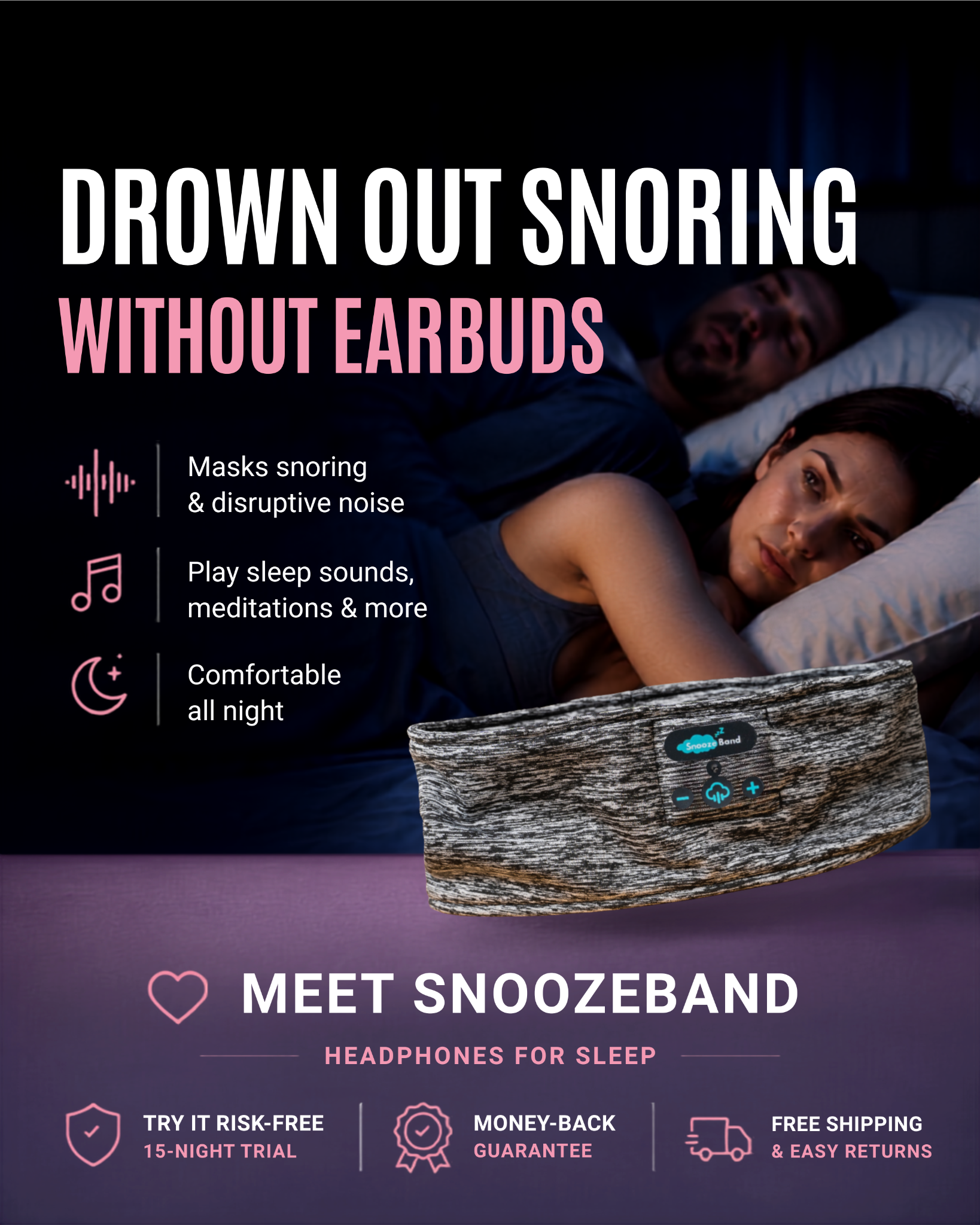 SnoozeBand Facebook ad