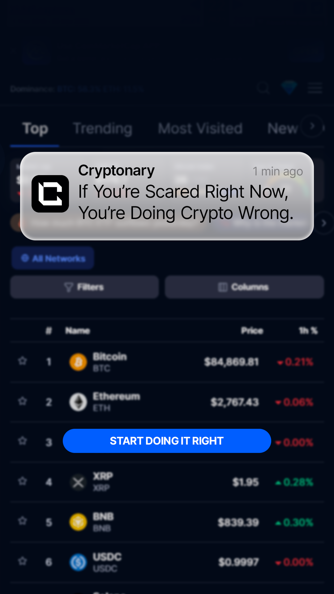 Cryptonary Facebook ad