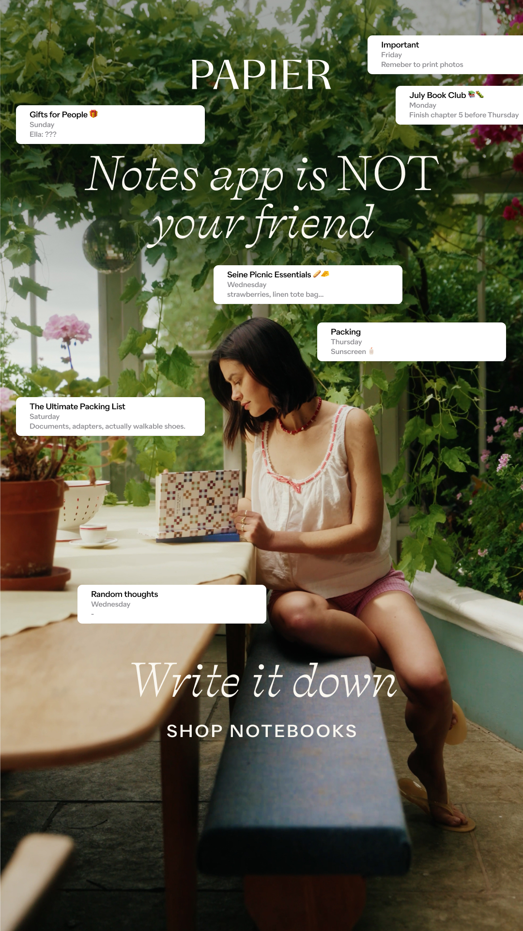 Papier Facebook ad
