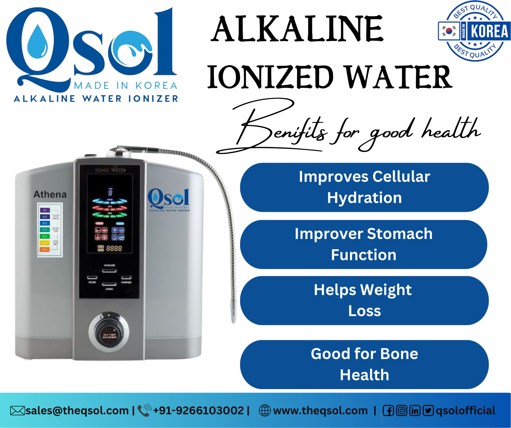 Qsol Water Facebook ad: Your family’s health starts with every glass of…
