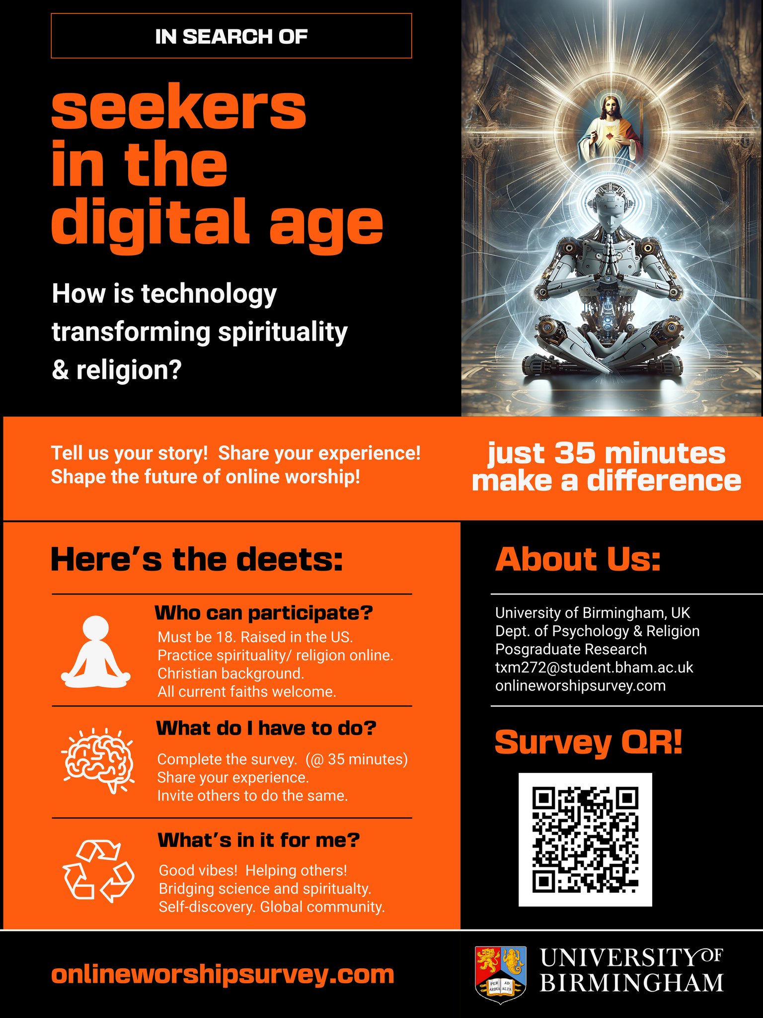 Online Worship Survey Facebook ad