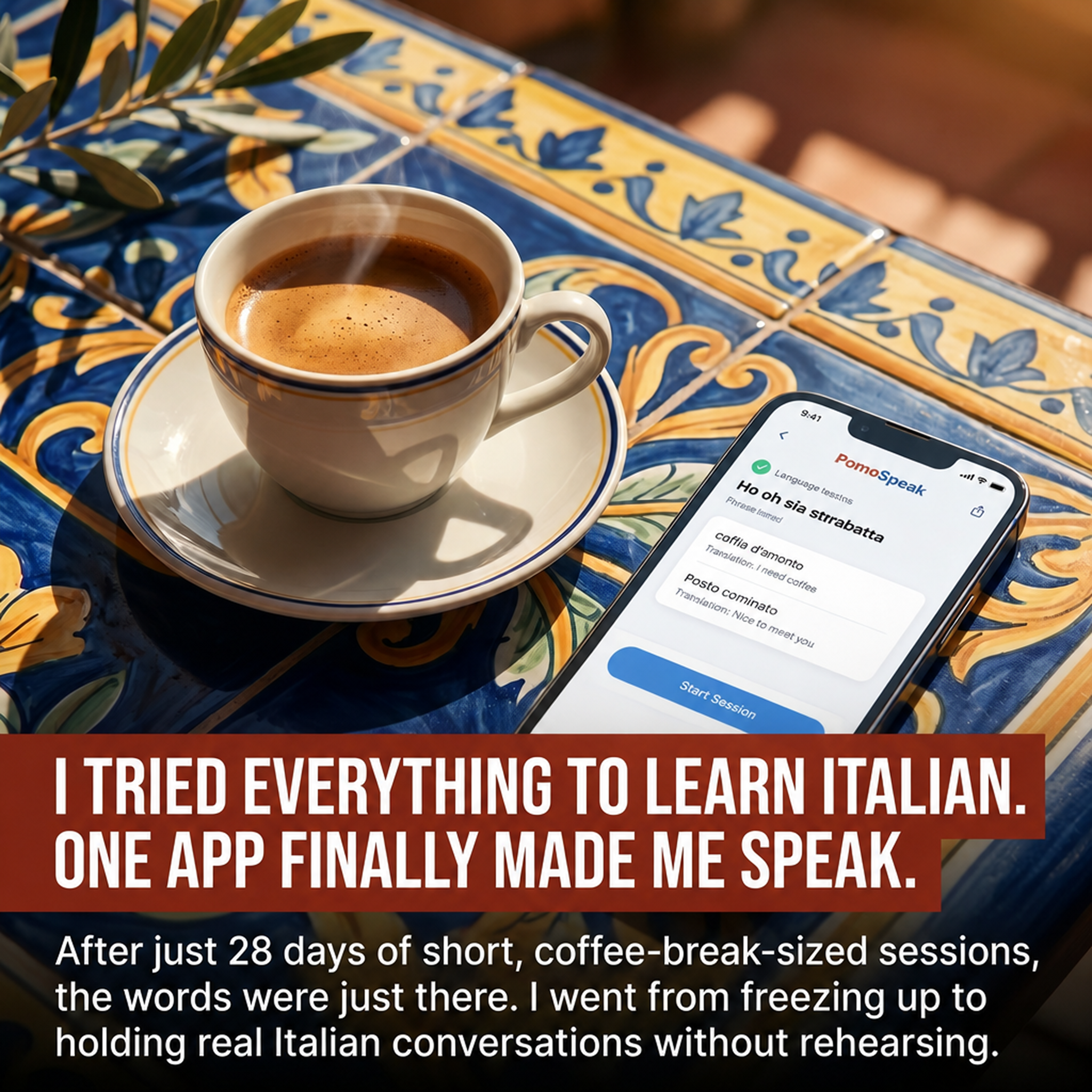 PomoSpeak Tutor Facebook ad
