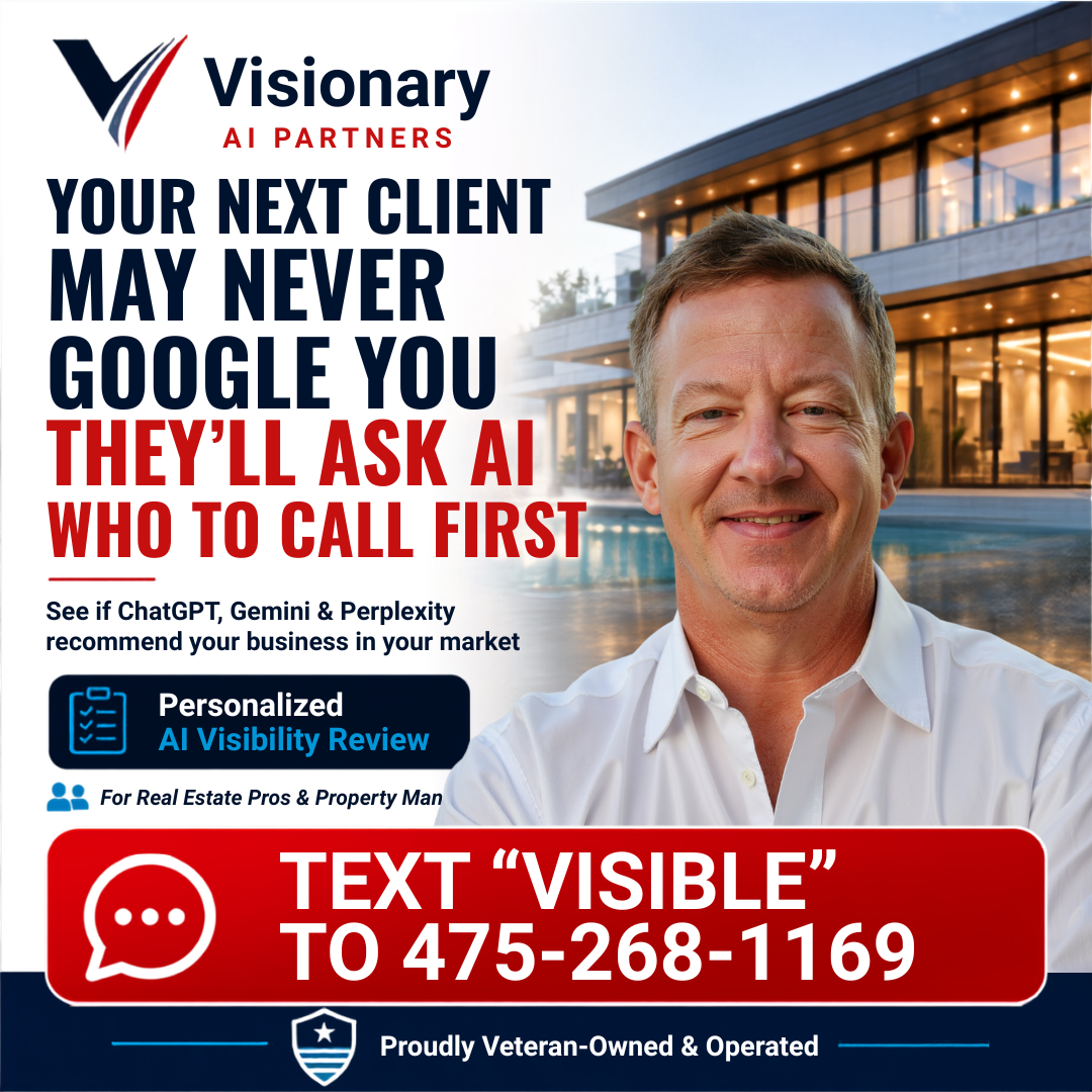 Visionary AI Partners Facebook ad: Does ChatGPT Recommend You In Your City?