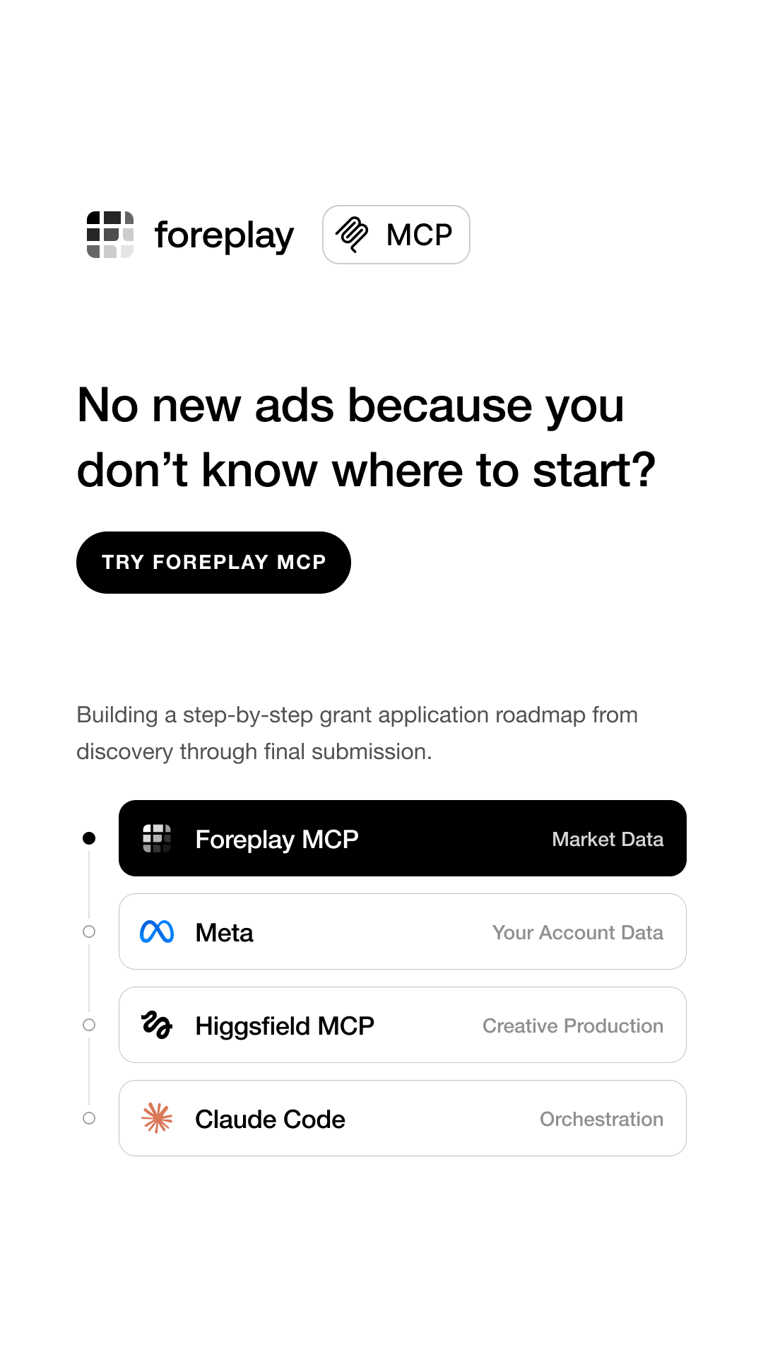 foreplay.co Facebook ad: Give your AI your entire ad stack