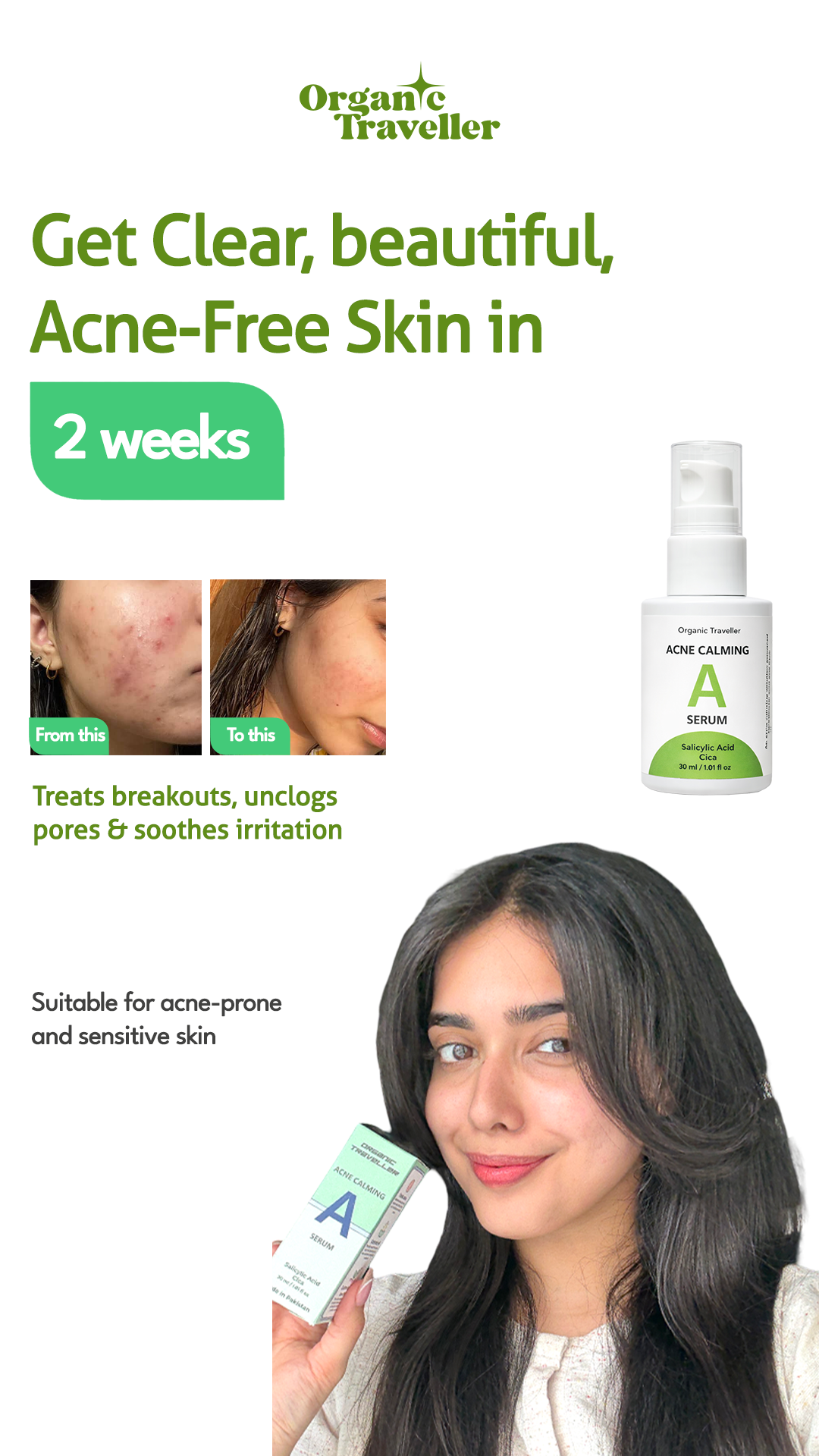 Organic Traveller - Skincare Facebook ad