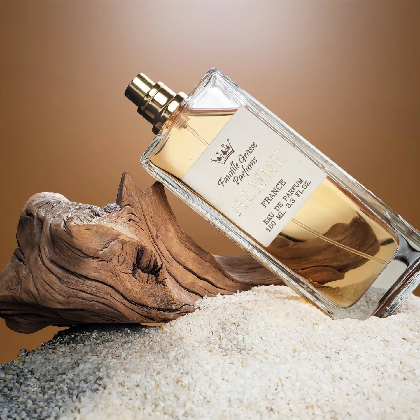 Famille Grasse Parfums Facebook ad: Élevez votre style avec HOMME Eau de Parfum…