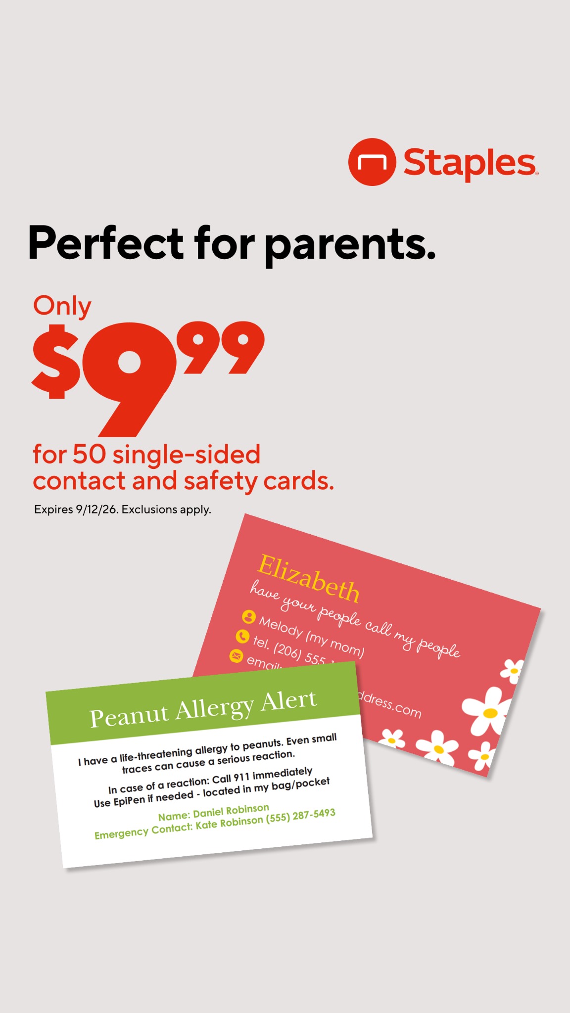 Staples Facebook ad