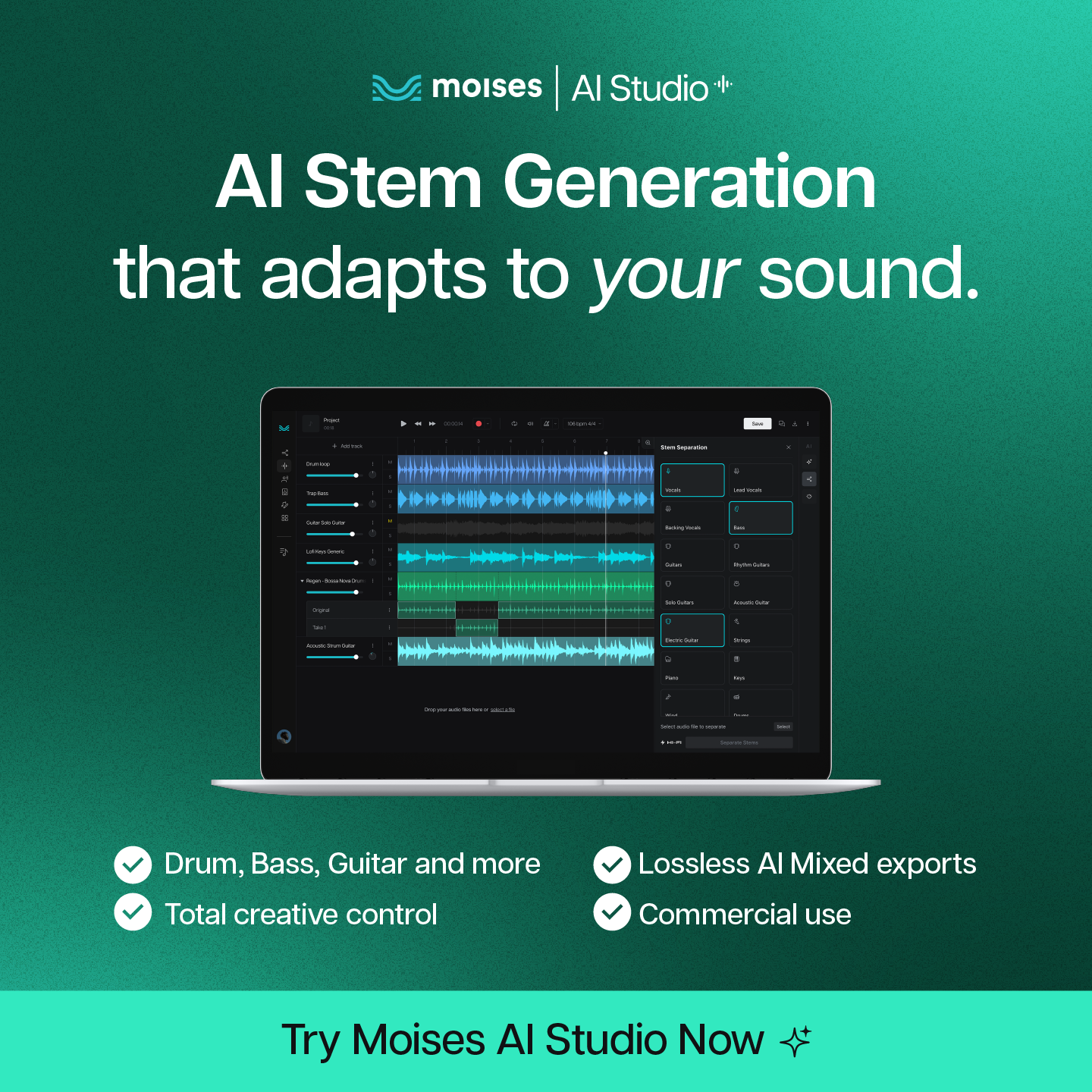 Moises.ai Facebook ad