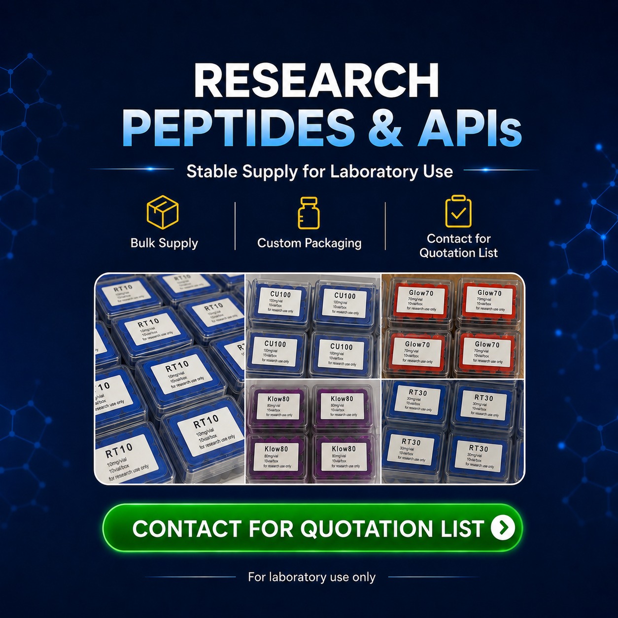 rongchuang88 Facebook ad: Stable supply of research peptides & APIs with…