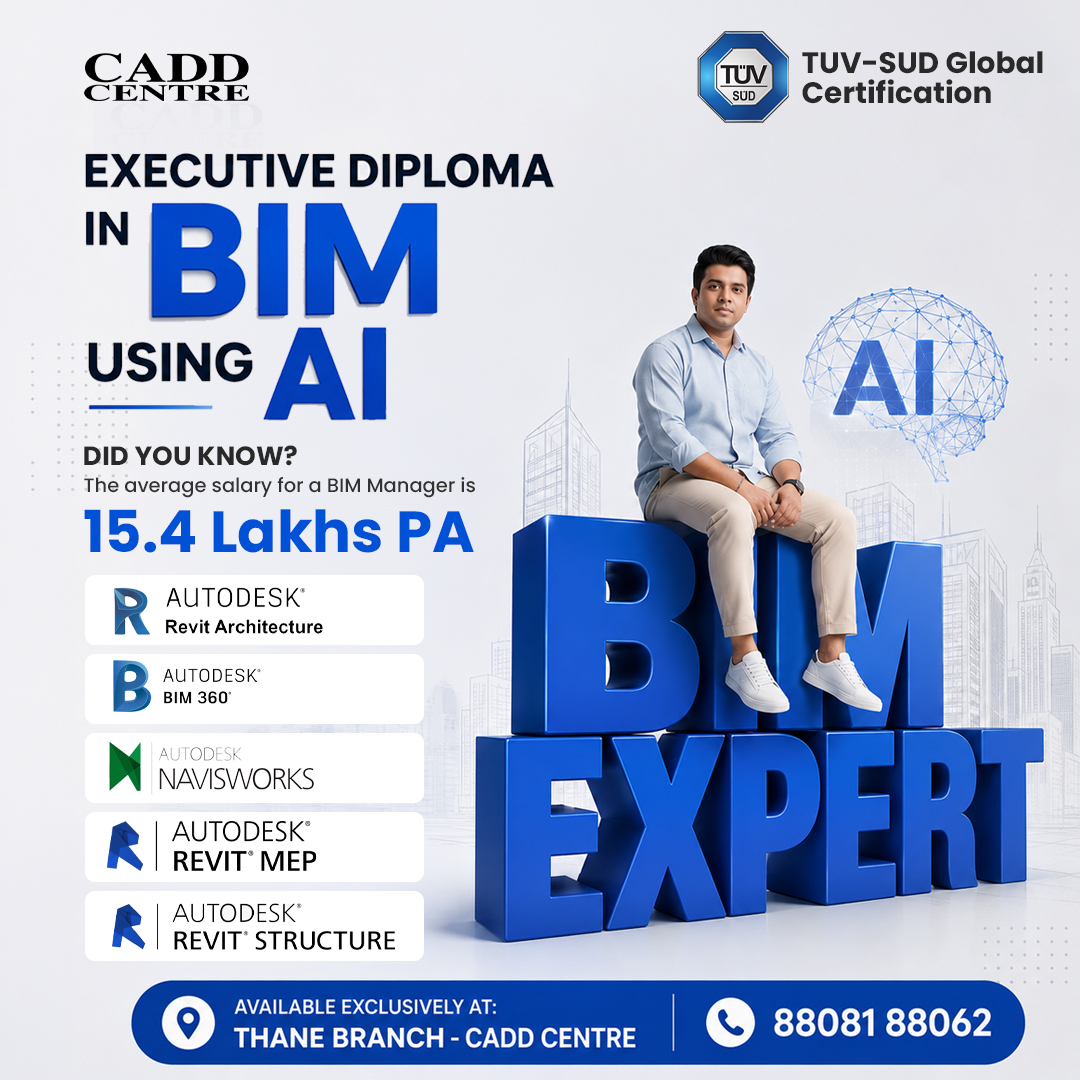 CADD Centre Thane-Airoli-Dombivali Facebook ad: Avg. Package of BIM Manager is 15.4 LPA