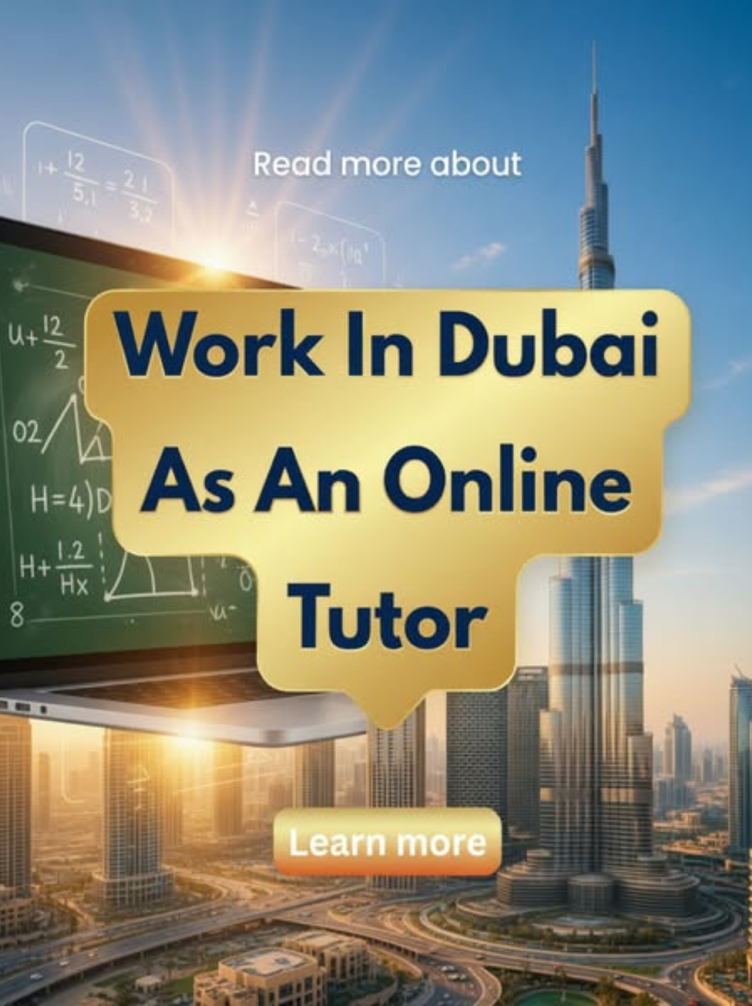 Lux & Lush Facebook ad: Learn About Online Tutoring in Dubai