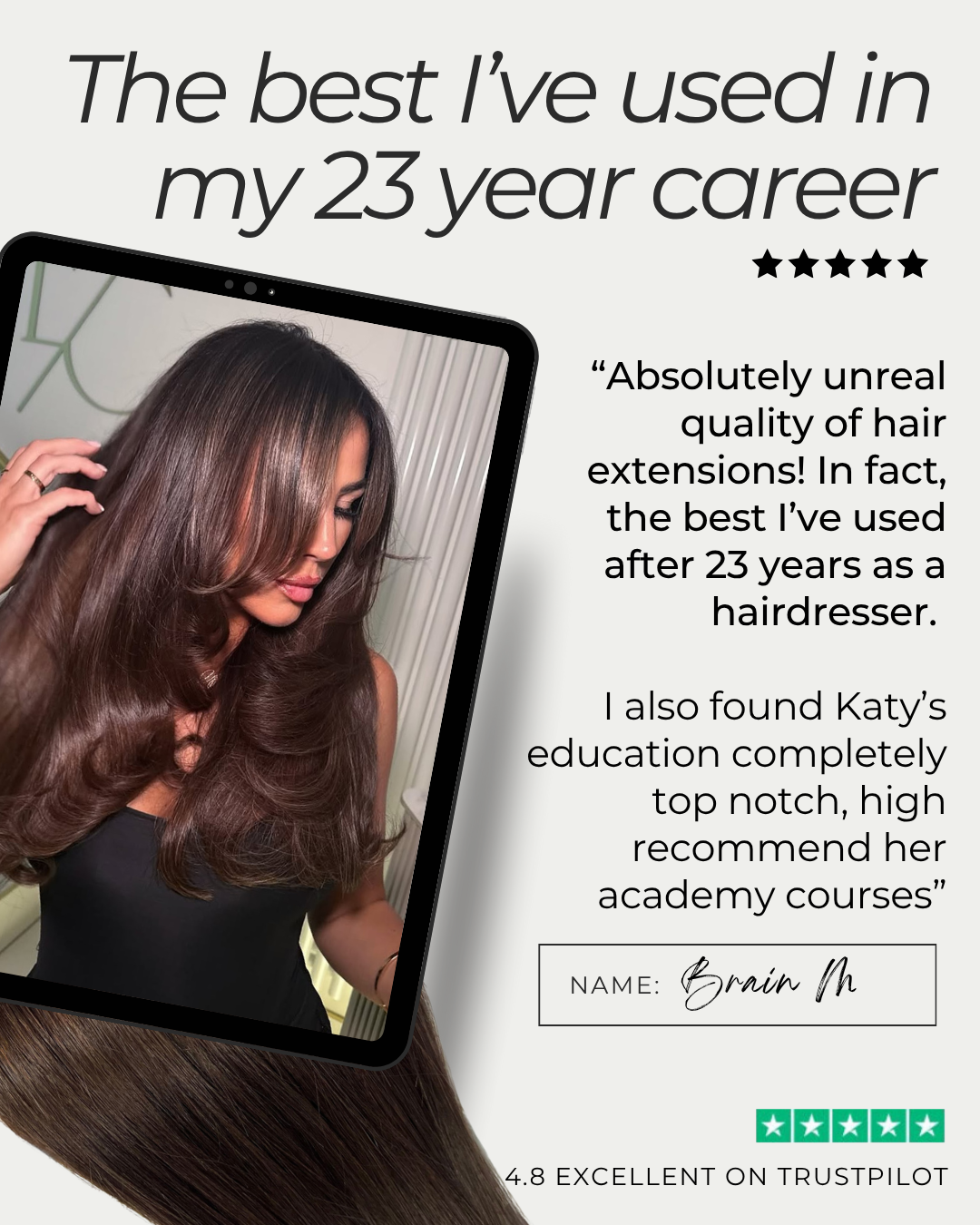 Spectrum One Hair Extensions Facebook ad