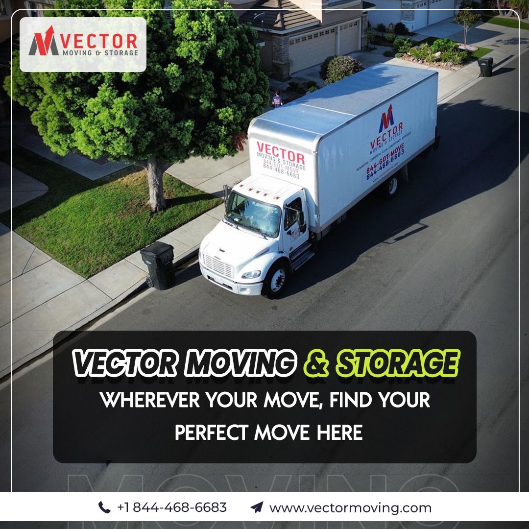 Vector Moving and Storage Facebook ad: Get Your FREE Moving Quote Today!