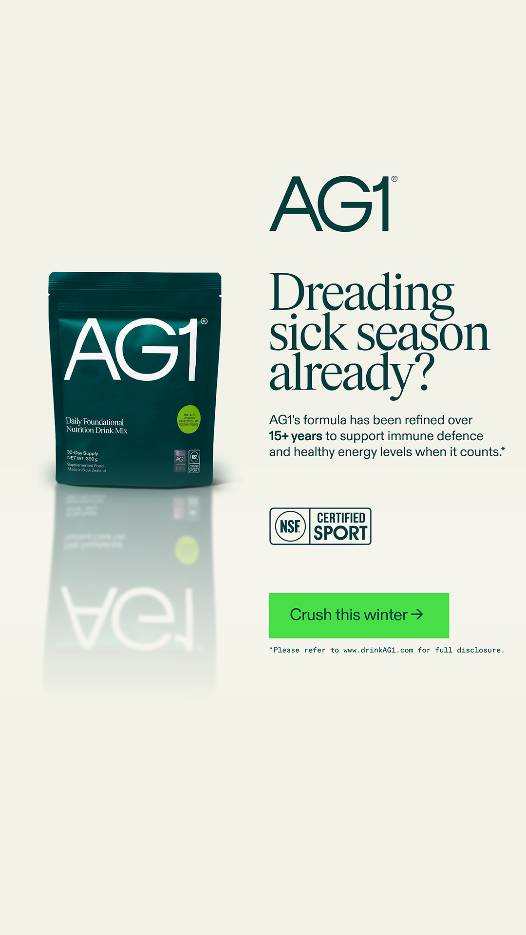 AG1 by Athletic Greens Facebook ad