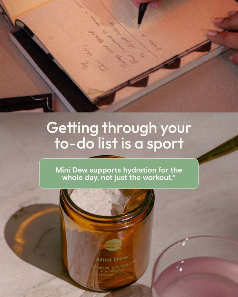 Moon Juice Facebook ad: Mini Dew provides essential minerals and electrolytes that…