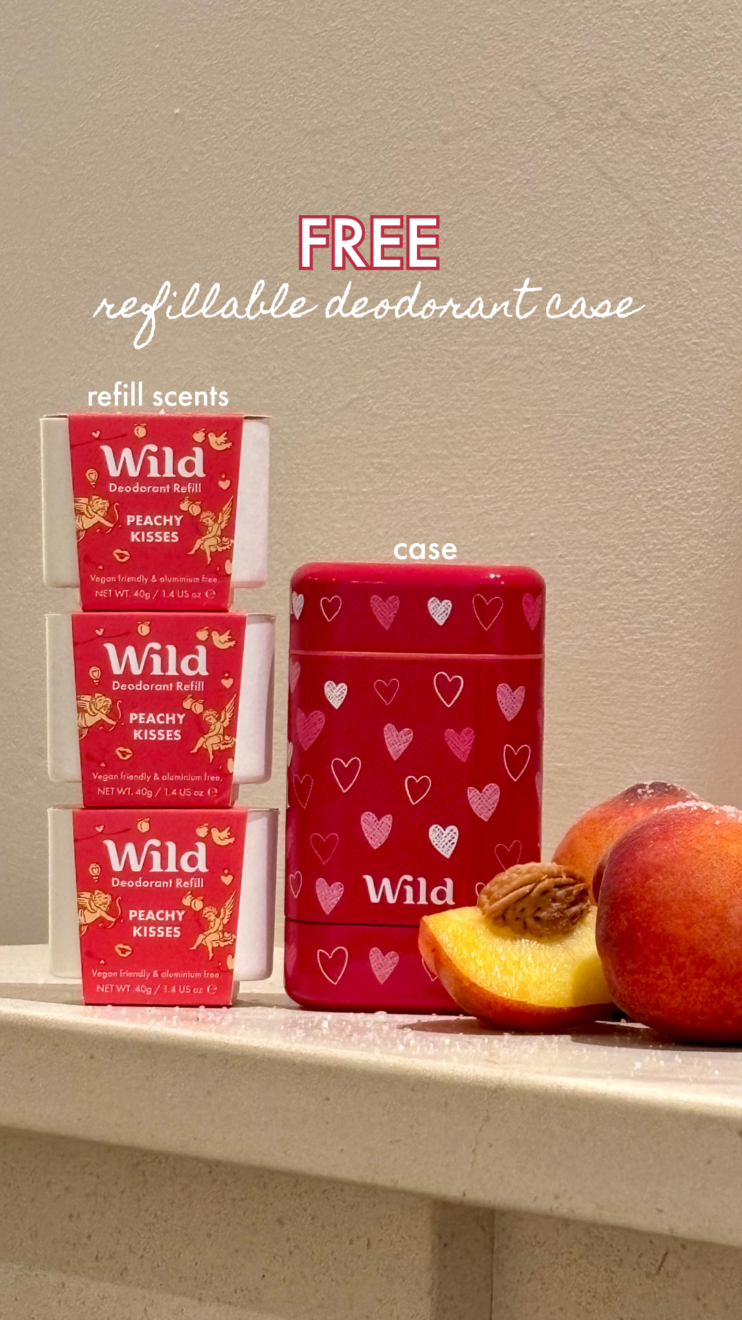 Wild Facebook ad: All day freshness and 24hr protection - Peachy Kisses…