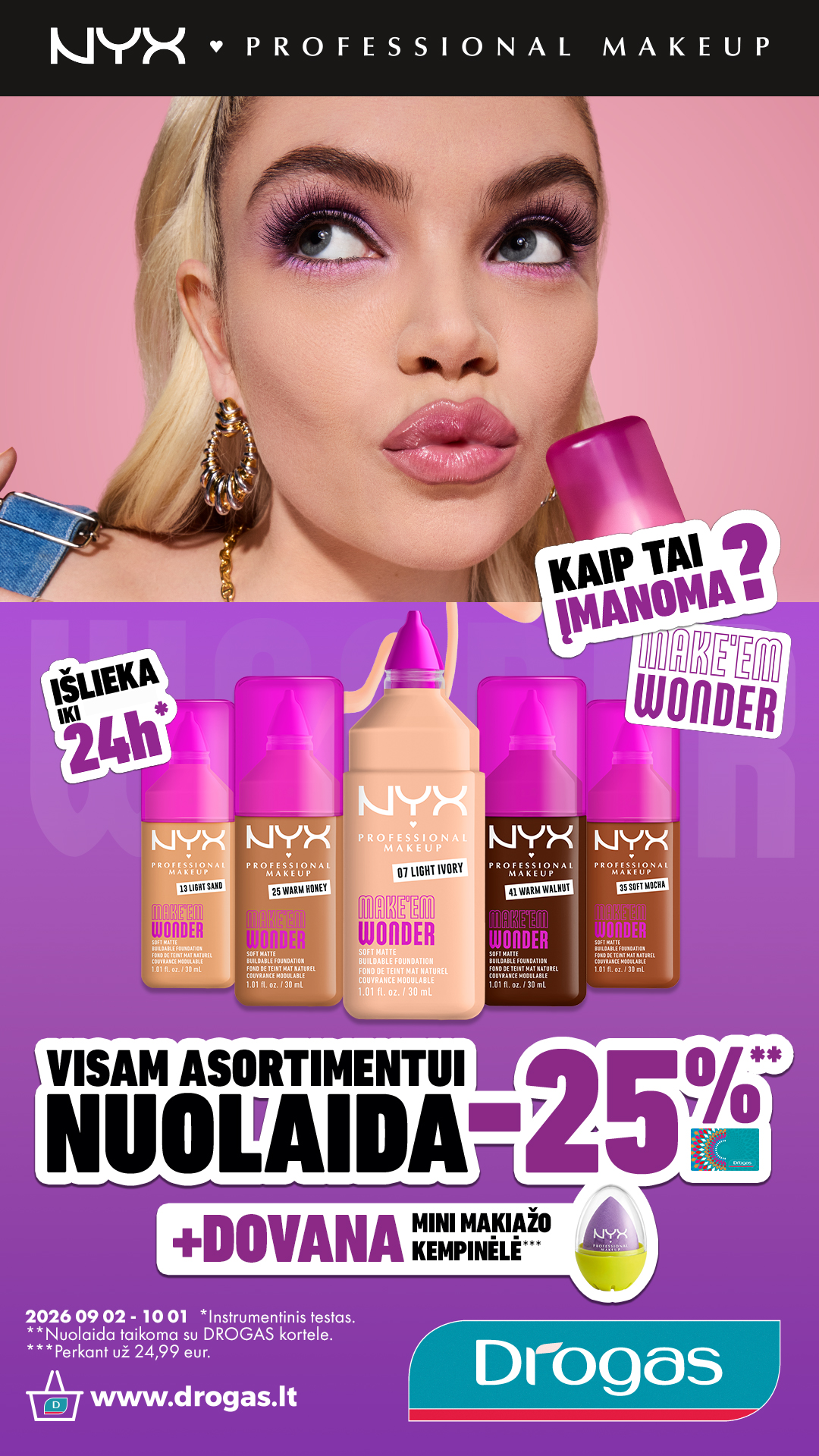 NYX Professional Makeup Lietuva Facebook ad: Natūralus efektas!