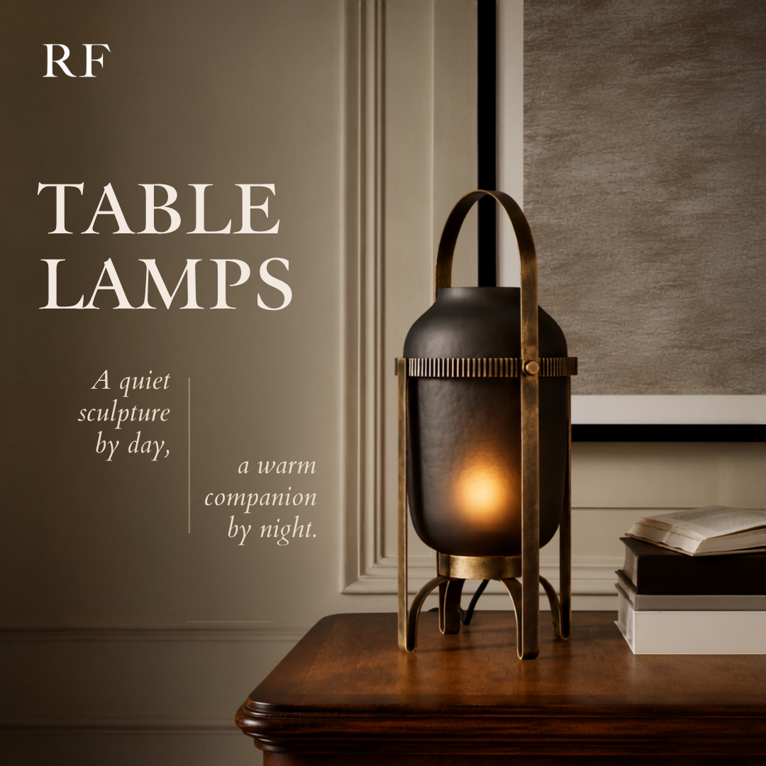 Renovation Factory Facebook ad: Table Lamps for the Perfect Evening Glow