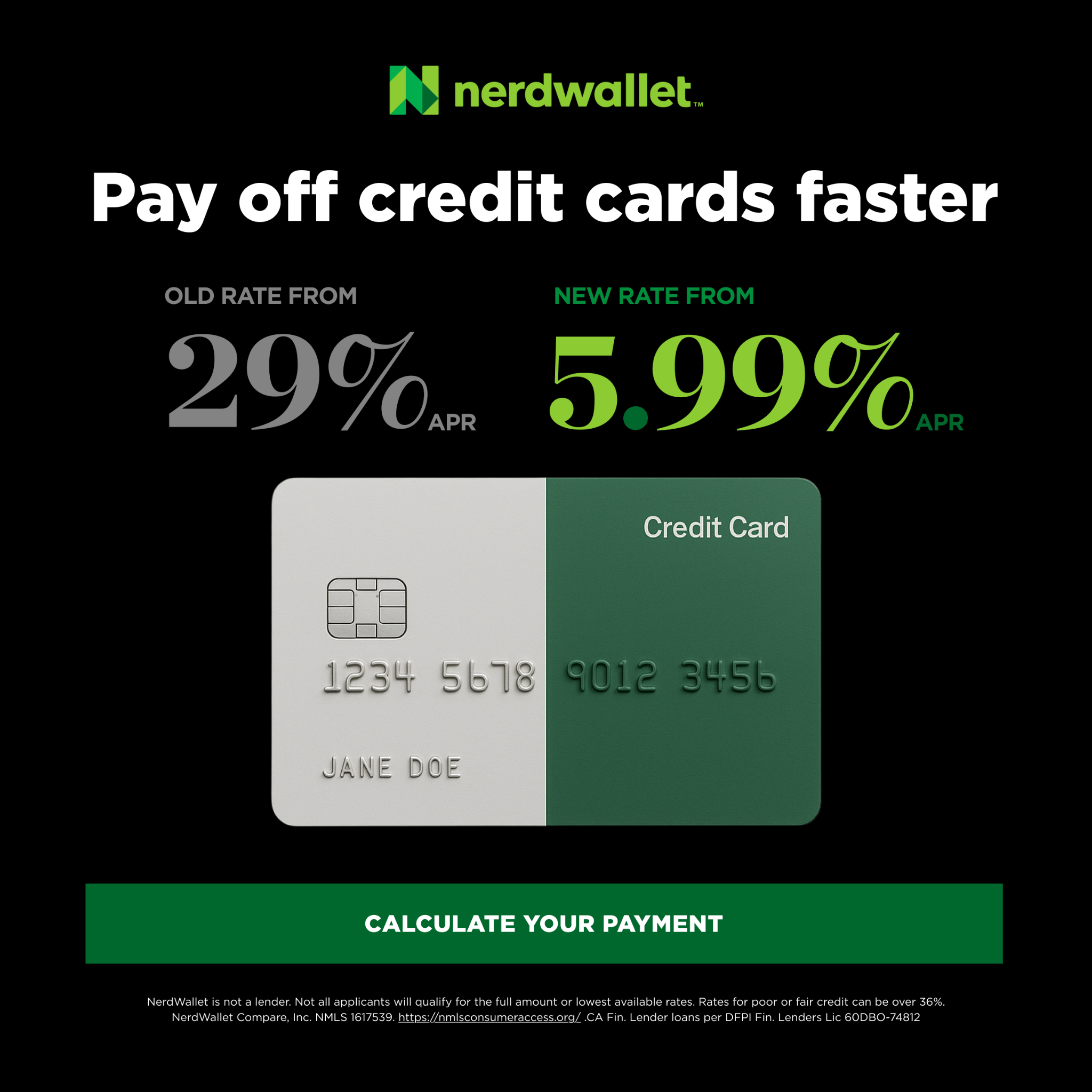 NerdWallet Facebook ad