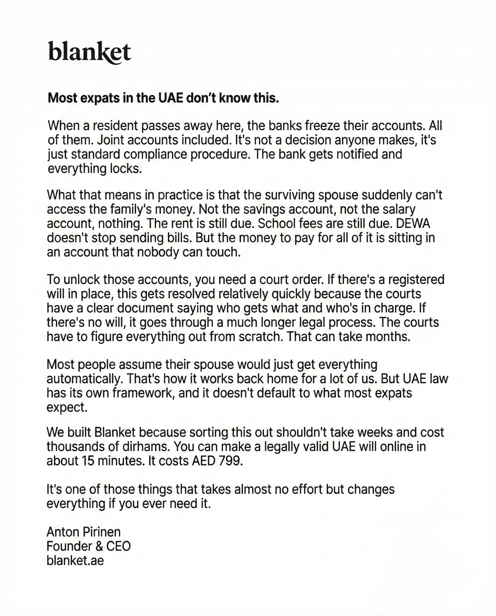 Blanket UAE Facebook ad: What Every UAE Expat Should Know
