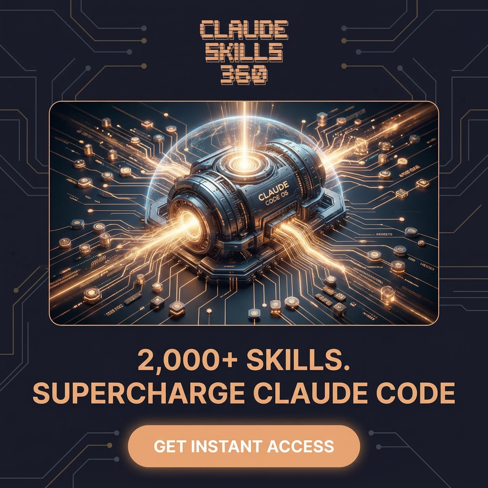 ClaudeSkills360 Facebook ad: 360 Free Skills for Claude Code