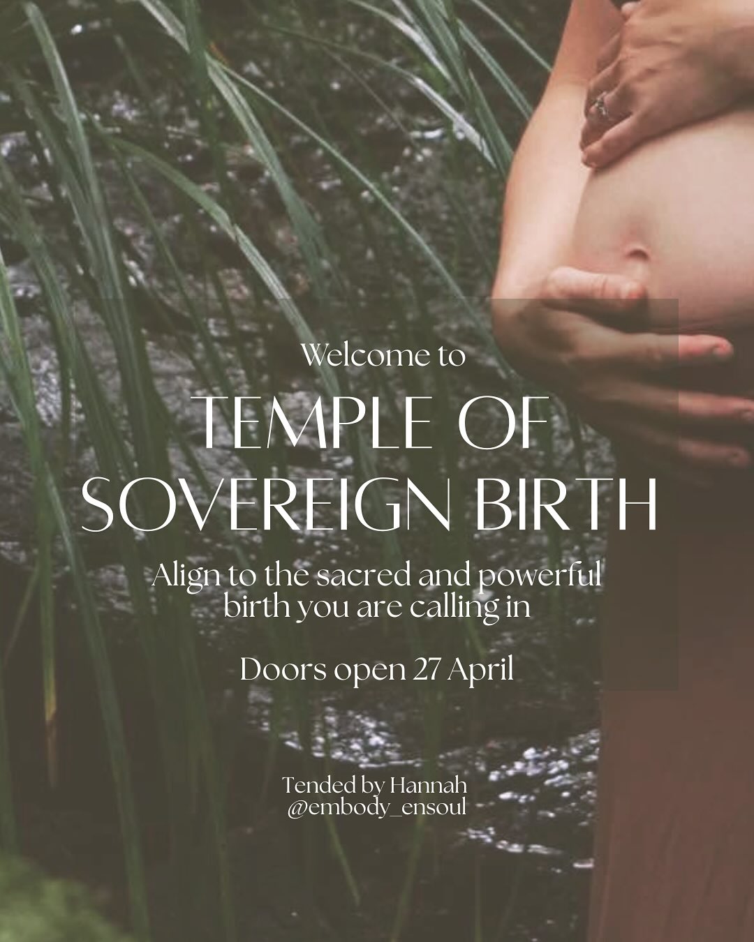 Embody Ensoul - Hannah Lawrence Facebook ad: Join me for the very first (free) opening…