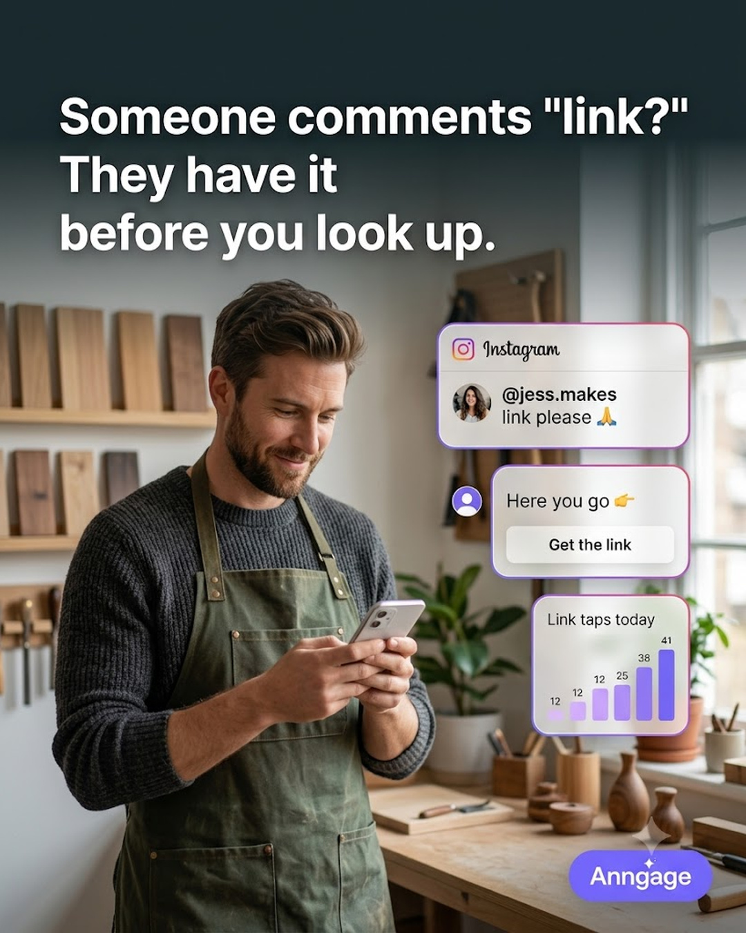Anngage Facebook ad: The best IG comment-to-DM automation. Free to start.