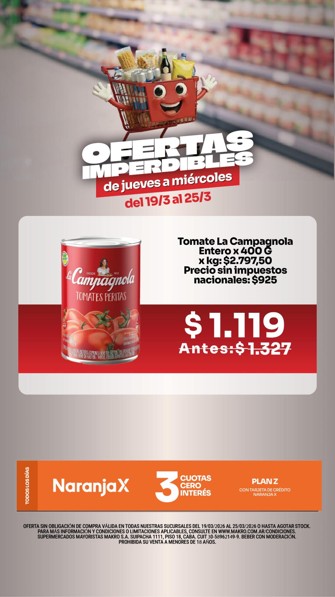 Makro Argentina Facebook ad from Mar 21, 2026