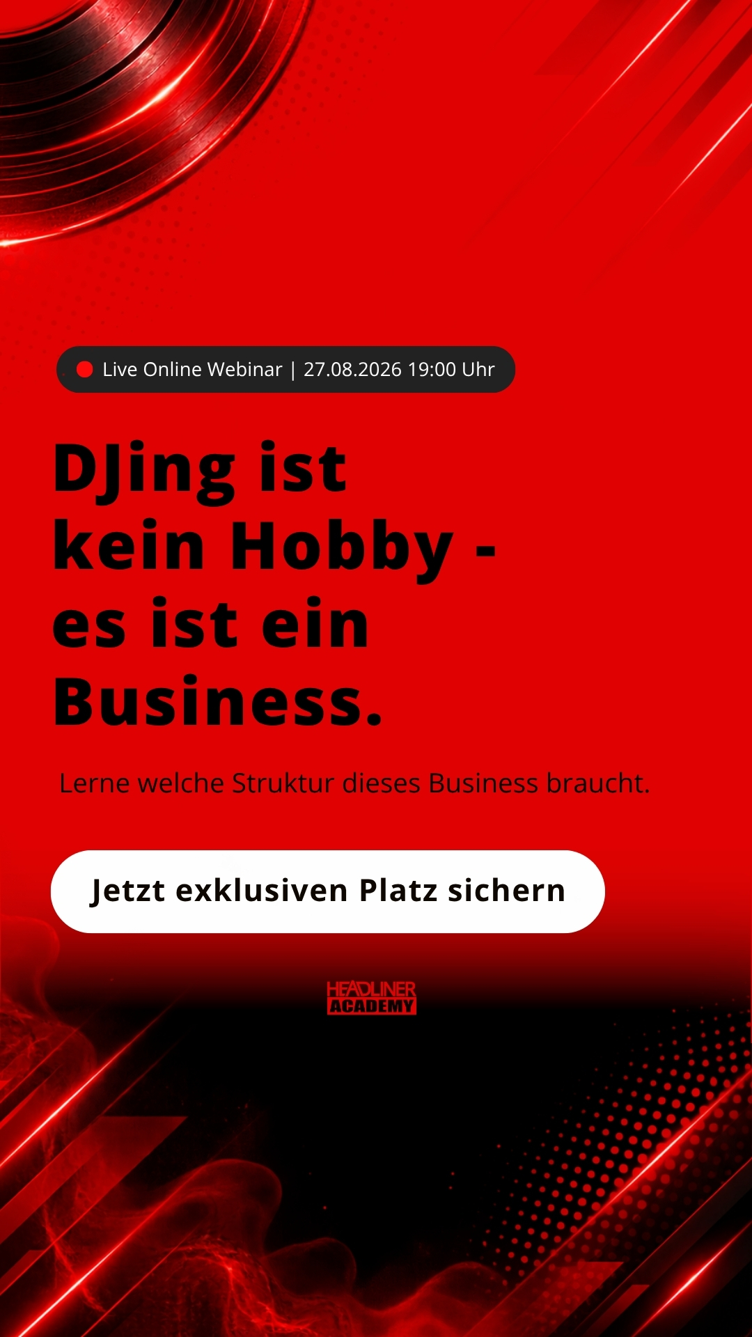 Headliner Academy Facebook ad: Warum viele DJs zu wenig verdienen