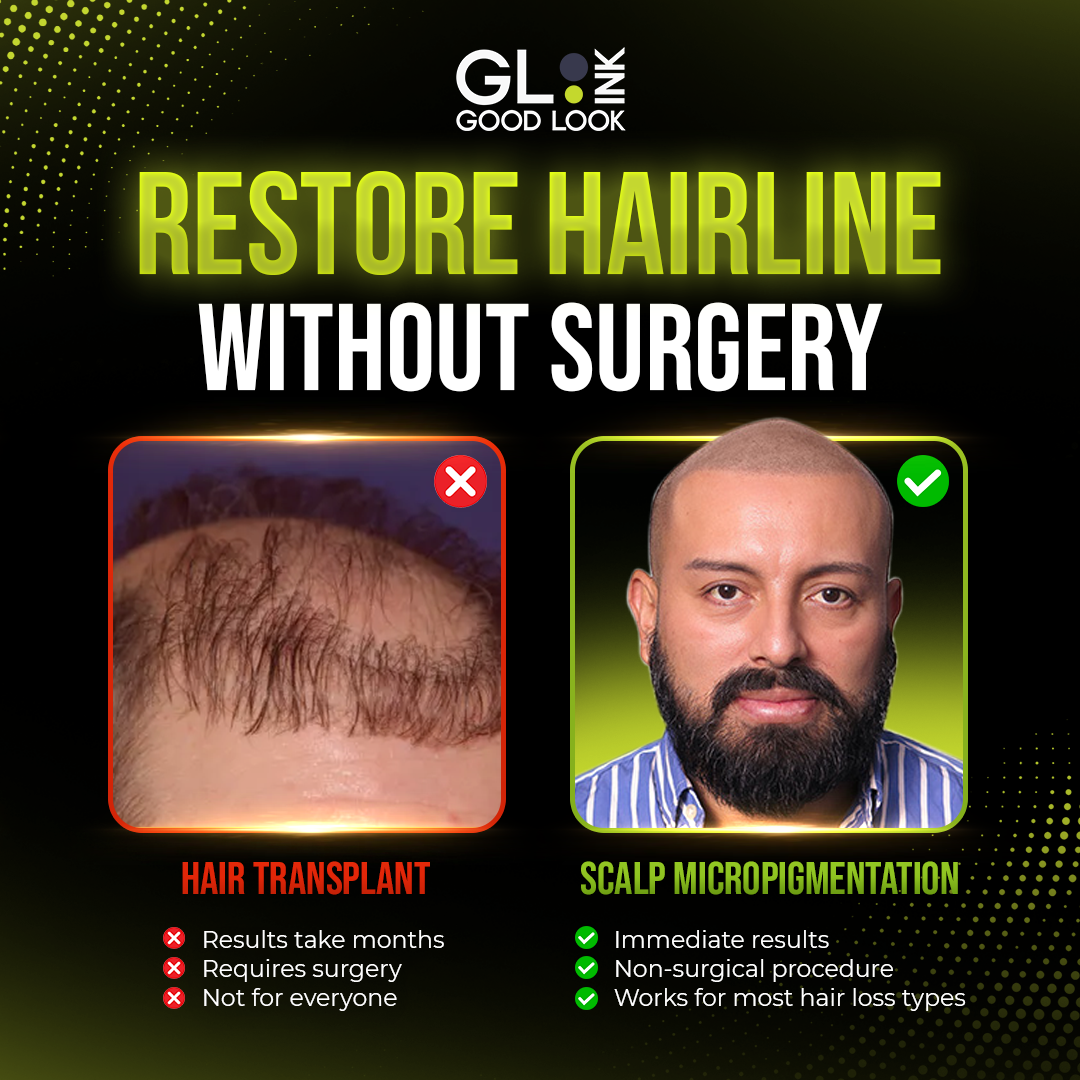 Good Look Ink Facebook ad: Minnesota, 15% Off Scalp Micropigmentation