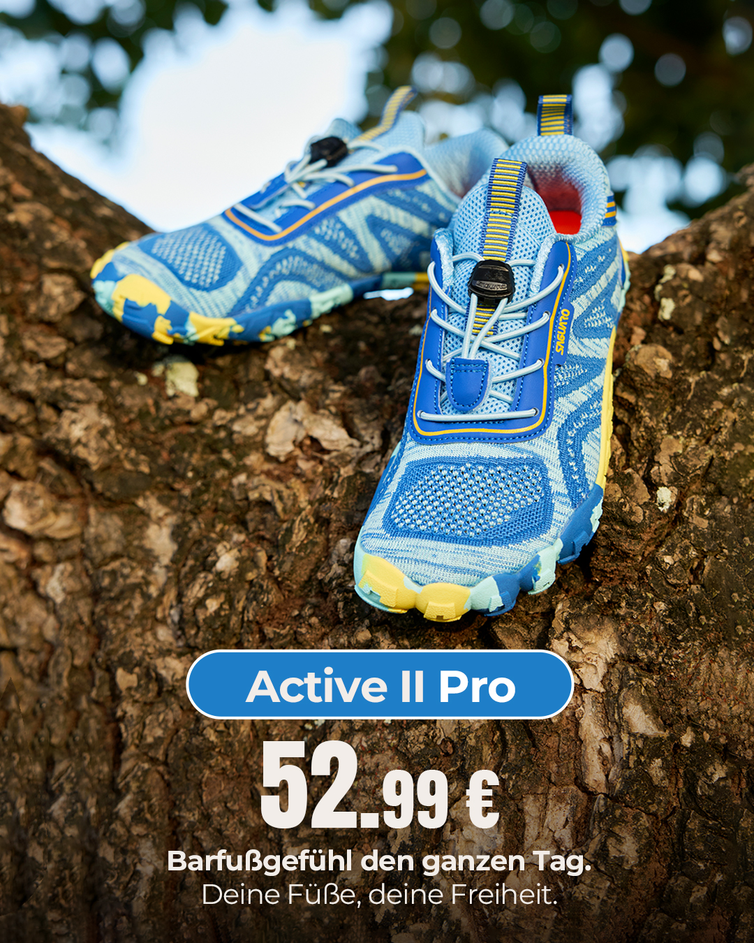 Saguaro De Facebook ad: Vier Untergründe. Ein Barfußschuh.