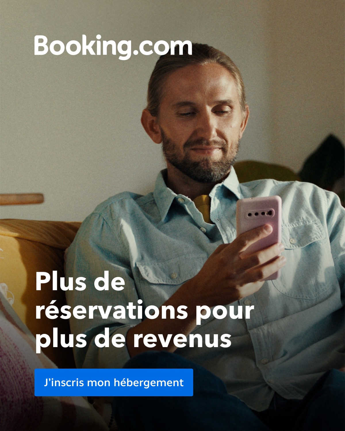 Booking.com Facebook ad from Mar 17, 2025