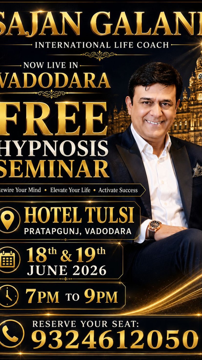Sajan Galani Hypnosis Trainer Facebook ad: HYPNOSIS ( MANIFEST YOUR DREAM LIFE ) FREE SEMINAR BY…