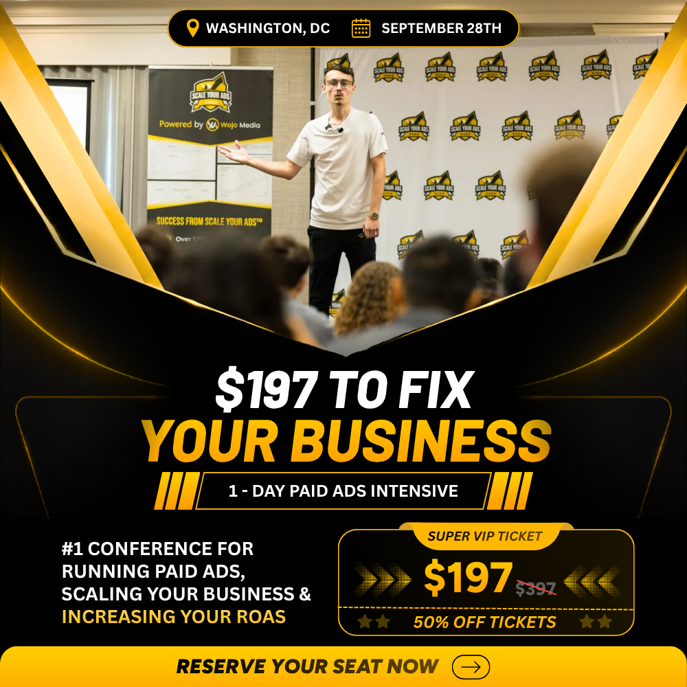 Jason Wojo Facebook ad: [Washington DC - #1 Event For Scaling Your Ads]